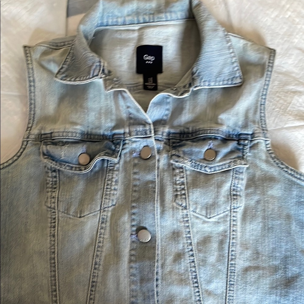Gap Light Blue Denim Vest